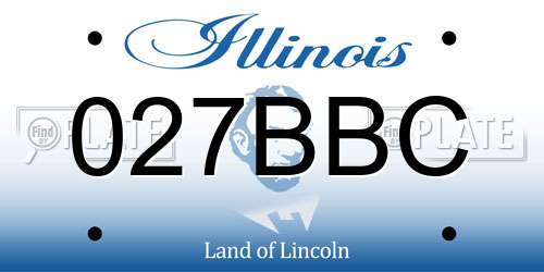 027BBC Illinois License Plate