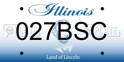 027BSC Illinois License Plate
