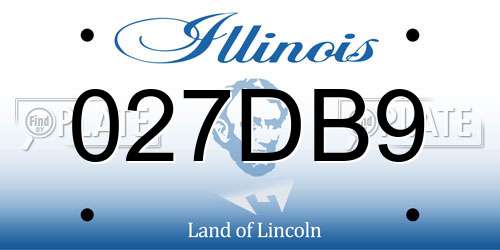 027DB9 Illinois License Plate