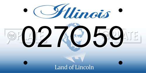 027O59 Illinois License Plate