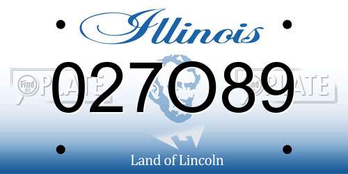 027O89 Illinois License Plate