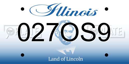 027OS9 Illinois License Plate