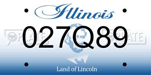 027Q89 Illinois License Plate