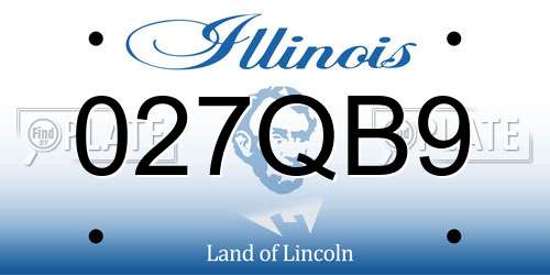 027QB9 Illinois License Plate