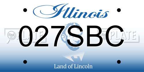 027SBC Illinois License Plate