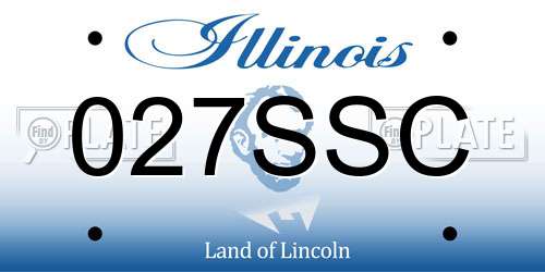 027SSC Illinois License Plate