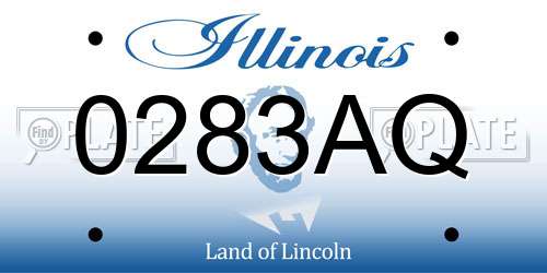 0283AQ Illinois License Plate