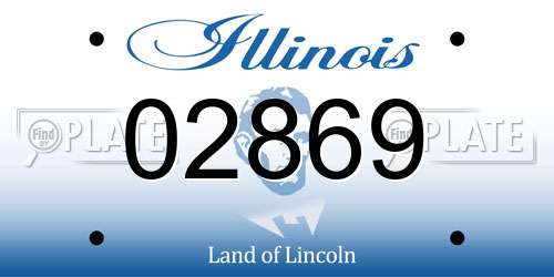 02869 Illinois License Plate
