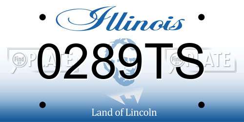 0289TS Illinois License Plate