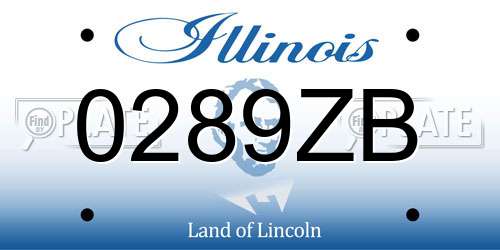 0289ZB Illinois License Plate