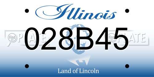 028B45 Illinois License Plate