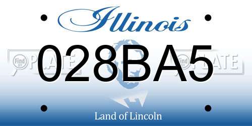 028BA5 Illinois License Plate