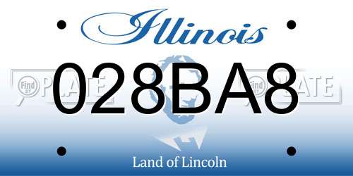 028BA8 Illinois License Plate
