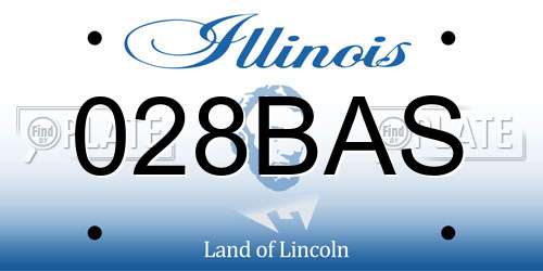 028BAS Illinois License Plate