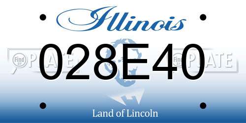 028E40 Illinois License Plate