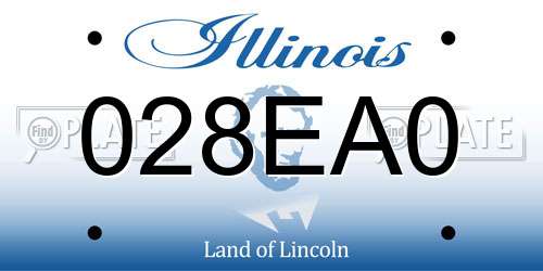 028EA0 Illinois License Plate