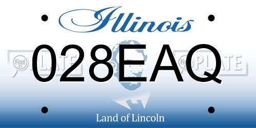 028EAQ Illinois License Plate