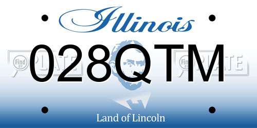 028QTM Illinois License Plate