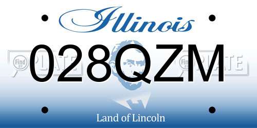028QZM Illinois License Plate