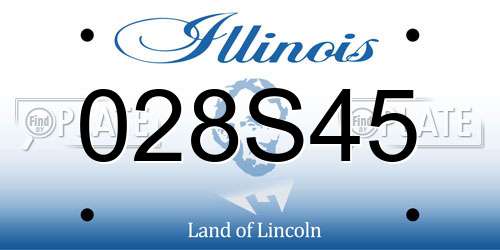028S45 Illinois License Plate