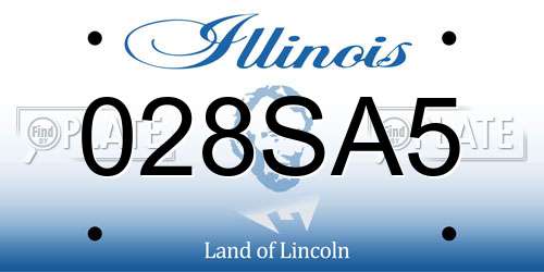 028SA5 Illinois License Plate