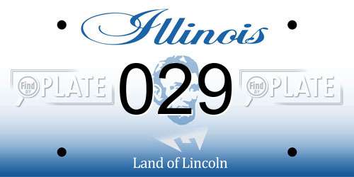 029 Illinois License Plate