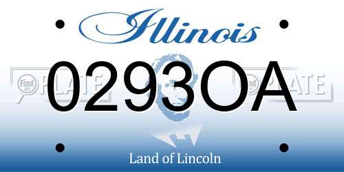0293OA Illinois License Plate