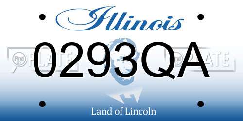 0293QA Illinois License Plate