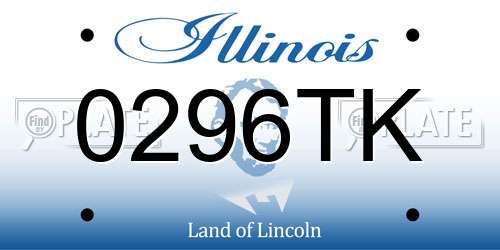 0296TK Illinois License Plate