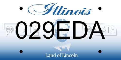 029EDA Illinois License Plate