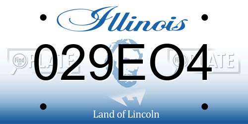 029EO4 Illinois License Plate