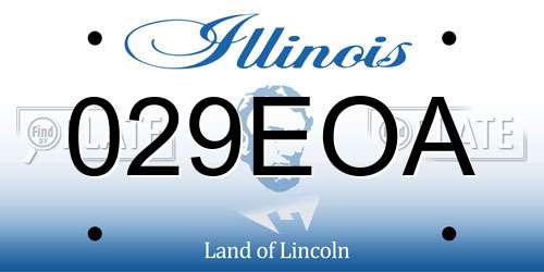 029EOA Illinois License Plate