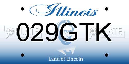 029GTK Illinois License Plate