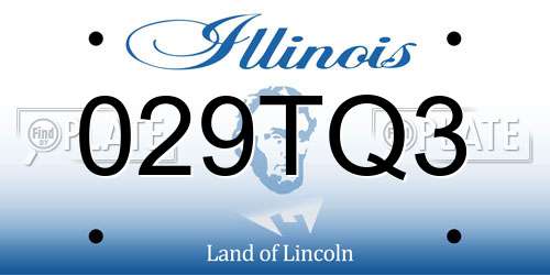 029TQ3 Illinois License Plate
