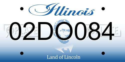 02DO084 Illinois License Plate