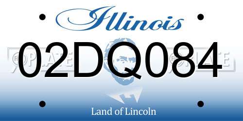 02DQ084 Illinois License Plate