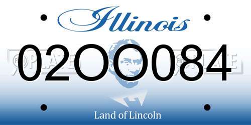 02OO084 Illinois License Plate