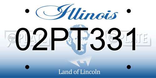 02PT331 Illinois License Plate
