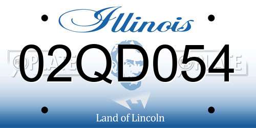 02QD054 Illinois License Plate
