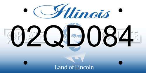 02QD084 Illinois License Plate