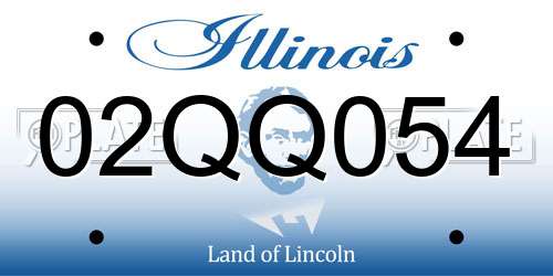 02QQ054 Illinois License Plate