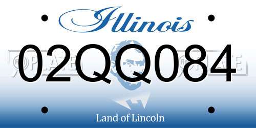 02QQ084 Illinois License Plate