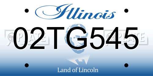 02TG545 Illinois License Plate