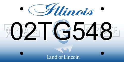 02TG548 Illinois License Plate