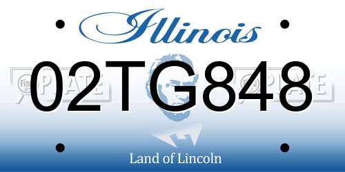 02TG848 Illinois License Plate
