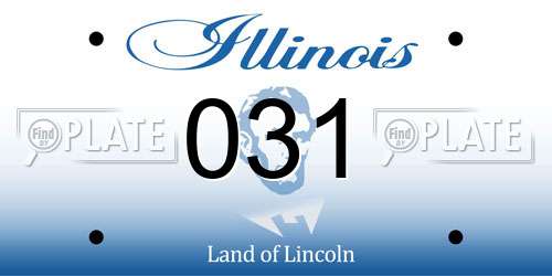 031 Illinois License Plate