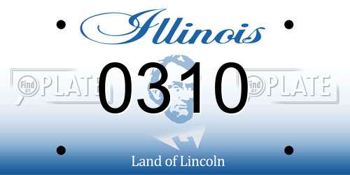0310 Illinois License Plate