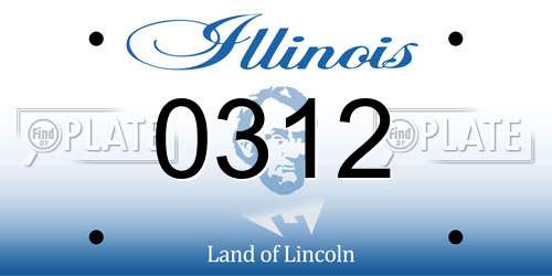 0312 Illinois License Plate