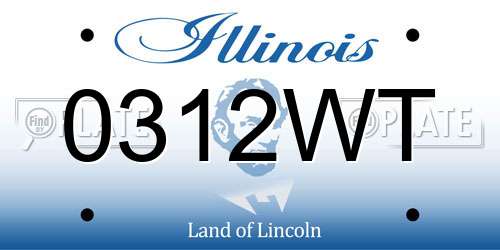 0312WT Illinois License Plate