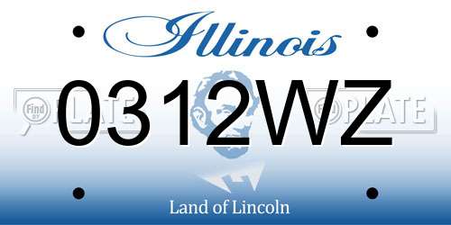 0312WZ Illinois License Plate